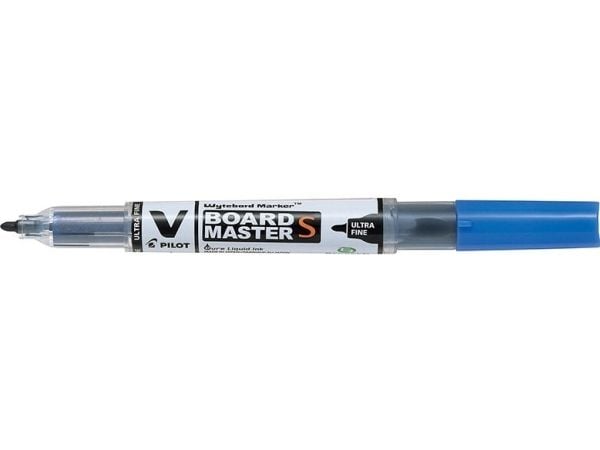 Whiteboardmarker, Pilot V-Board Master, ultra fin, blå, pakke a 10 stk