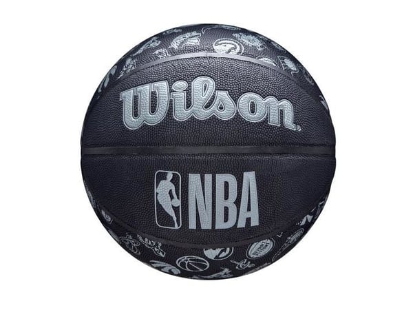 Wilson WTB1300XBNBA, 24,5 cm, Svart, Grå, Konstläder, Inomhus & utomhus, Mönstrad, 1 styck