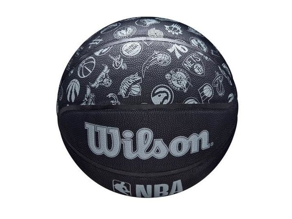 Wilson WTB1300XBNBA, 24,5 cm, Sort, Grå, Kunstig lær, Inne & Ute, Mønster, 1 stykker