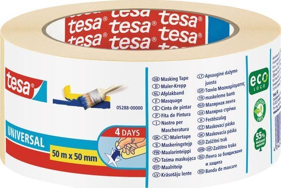TESA 05288, For malere, Papir, Beige, 4 dager, 50 m, 50 mm