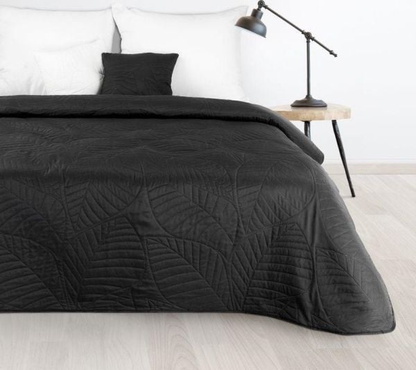 Eurofirany DESIGN 91 BONI / 6 dynevarmt trykt mønster 170x210 cm farge: svart