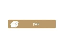 Piktogram, pap, 3 x 16 cm, brun