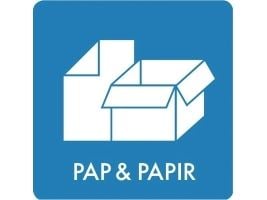 Piktogram, pap & papir, 12 x 12 cm, blå