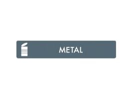 Piktogram, metal, 3 x 16 cm, grå