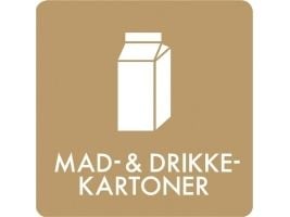 Piktogram Bica®, mat- och dryckesförpackningar, självhäftande, HxB: 12 x 12 cm, brun
