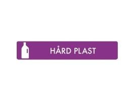 Piktogram, hård plast, 3 x 16 cm, lilla