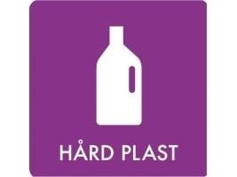 Piktogram, hård plast, 12 x 12 cm, lilla