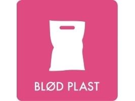 Piktogram, blød plast, 12 x 12 cm, pink