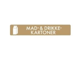 Piktogram, mad- & drikkekartoner, 3 x 16 cm, brun