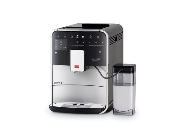 Melitta CAFFEO Barista T Smart F83/0-101 - Automatisk kaffemaskin med melkeskummer - 15 bar - sølv/svart