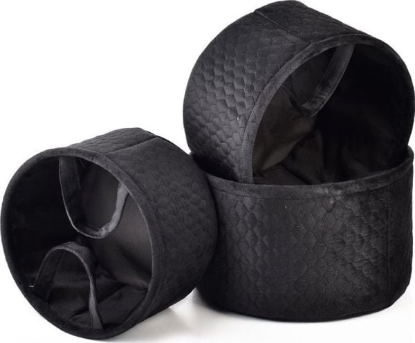 Affek Design SARA BLACK sett med 3 kurver L30xH18 cm, M27xH16 cm, S24xH14 cm