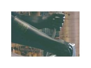 Handske Emperor 43 cm Str M Latex Sort,12 par/pk