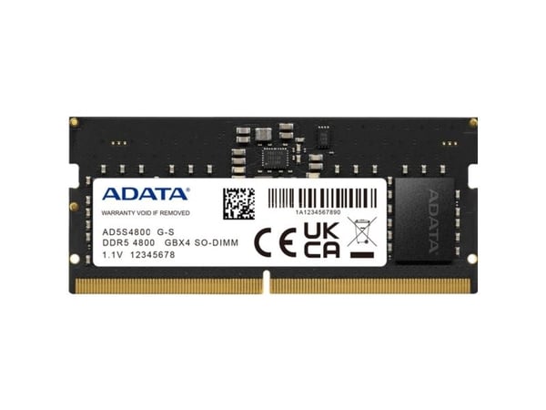 ADATA DDR5 32GB - 4800 - CL - 40 - ECC - SO-DIMM - AD5S480032G-S - Premier - musta - musta