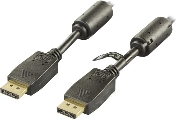 DELTACO DP-1050 - DisplayPort-kabel - DisplayPort (hann) til DisplayPort (hann) - 5 m - svart