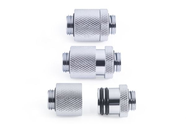 Alphacool ES D-Plug, Radiatormontering, Messing, Kromfarget, 1/4", Hankjønn, 1,5 stang