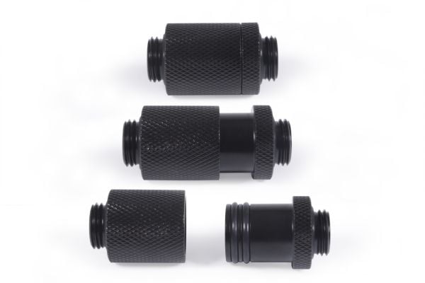 Alphacool ES D-Plug, Radiatormontering, Messing, Sort, 1/4", Hankjønn, 1,5 stang