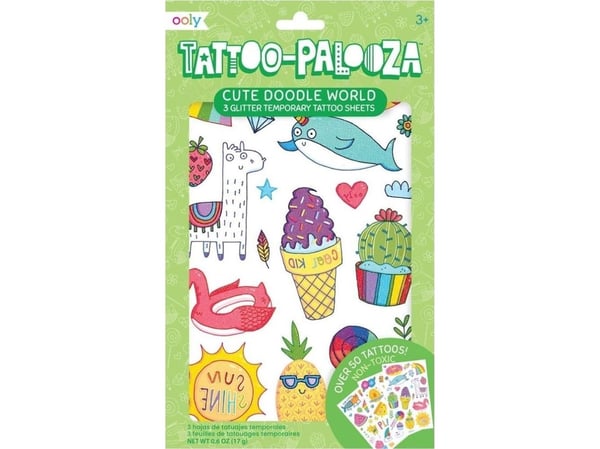 Värikkäitä ilmapalloja Pestävä tatuointi Palooza - Sweet scribbles Värikkäitä ilmapalloja Pestävä tatuointi Palooza - Sweet scribbles