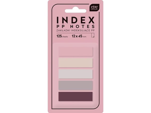Interdruk Indexing tabs PP Nude 125 stk, bland