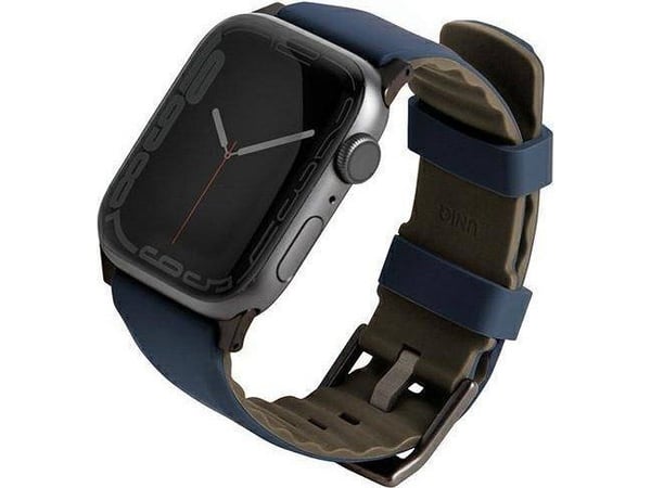 Uniq Magneetti-/dupleksiranneke Apple Watch 4/5/6/6/6/7/8/8/8/SE/ULTRA älykellolle, sininen, 44/45/49mm