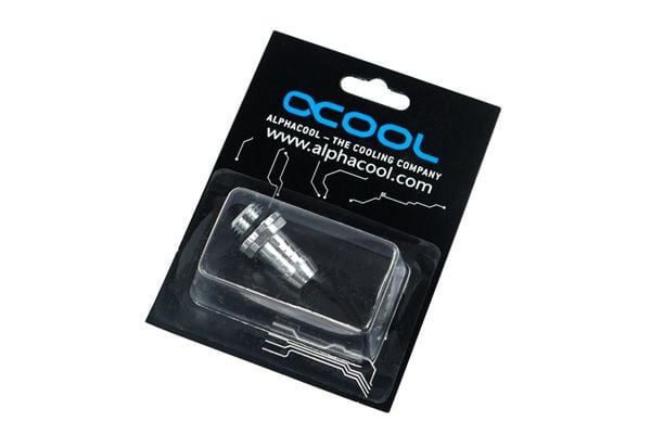 Alphacool HF-liitin suora G1/4 tuuman uros 10mm ID - kromi - kromi