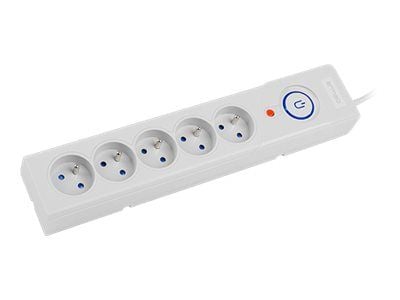 Armac Z5 - Ylijännitesuoja - AC 250 V - 2500 Watt - lähtöliittimet: 5 - 3 m kaapeli - harmaa
