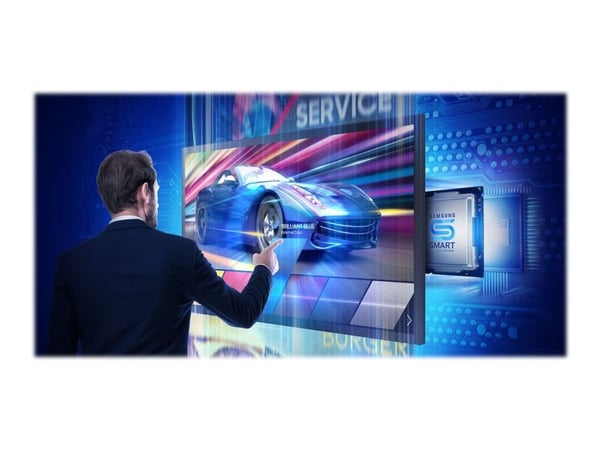 Samsung QM55B-T - 55" Diagonalklasse QMB Series LED-bakgrunnsbelyst LCD-skjerm - intelligent skilting - med berøringsskjerm - Tizen OS - 4K UHD (21...