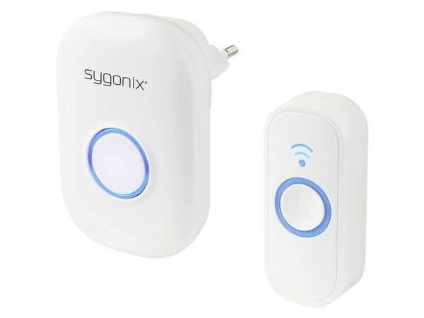Sygonix SY-5225386 trådløs ringeklokke komplett sett med blink (SY-5225386)