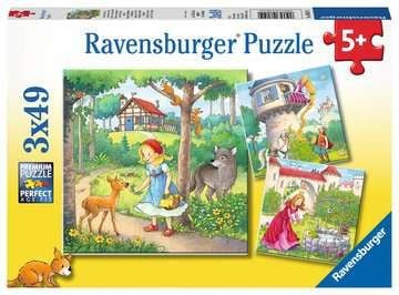 Ravensburger Rapunzel, Little Red Riding Hood, and The Frog Prince, 49 stykker, Tegneserier, 5 år