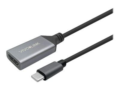 VivoLink - Adapterkabel - USB-C hane till HDMI hona - 2 m - svart - 4K60Hz stöd, upp till 18 Gbps dataöverföringshastighet
