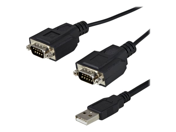 Startech USB to Serial Adapter - 2 Port - COM Port Retention - FTDI - USB to RS232 Adapter Cable - USB to Serial Converter (ICUSB2322F) - Seriell a...