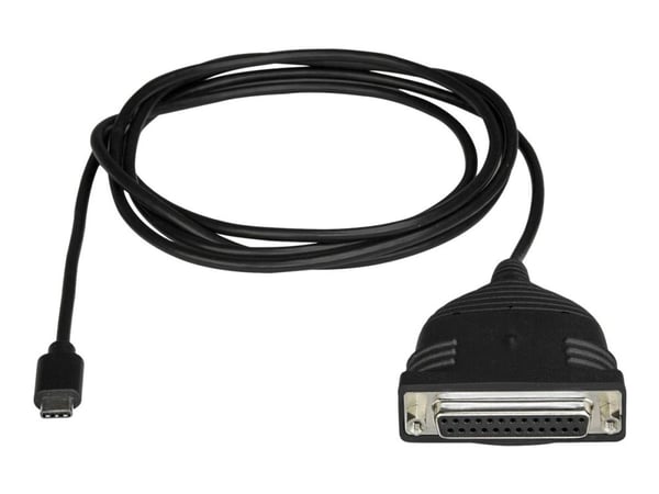 StarTech USB C to Parallel Printer Cable - DB25 Female Port for IEEE1284 Printers - Bus Powered - Printer Cable Adapter - USB to DB25 (ICUSBCPLLD25...