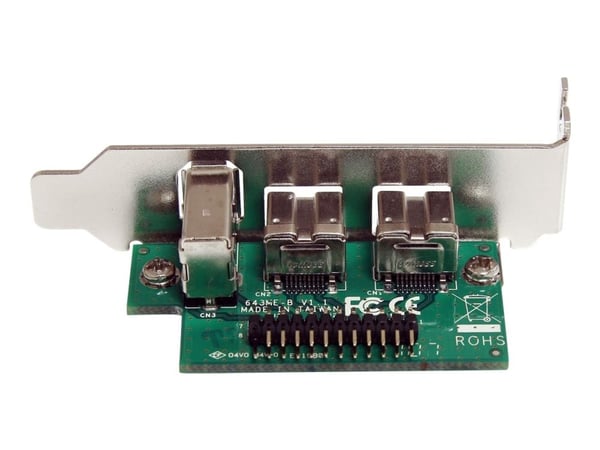 StarTech.com 3 Port 2b 1a 1394 Mini PCI Express FireWire-kortadapter - FireWire-adapter - PCIe Mini-kort - FireWire 800 - 2 porter + 1 x FireWire -...