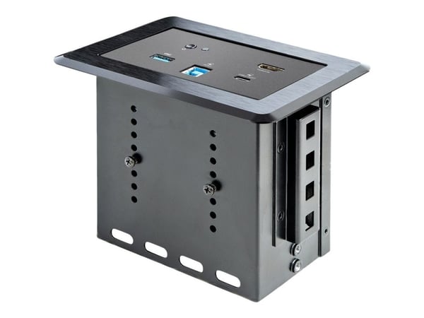 Startech Conference Room Docking Station, Universal Laptop Dock, 4K HDMI, 60W Power Delivery, USB Hub, GbE, Audio, In-Table Connectivity Box For Hu...
