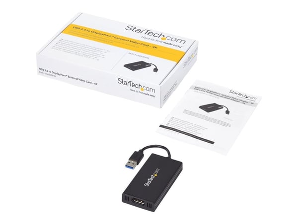 StarTech.com USB32DP4K, 3.2 Gen 1 (3.1 Gen 1), USB A-tyyppi, DisplayPort-lähtö, 3840 x 2160 pikseliä