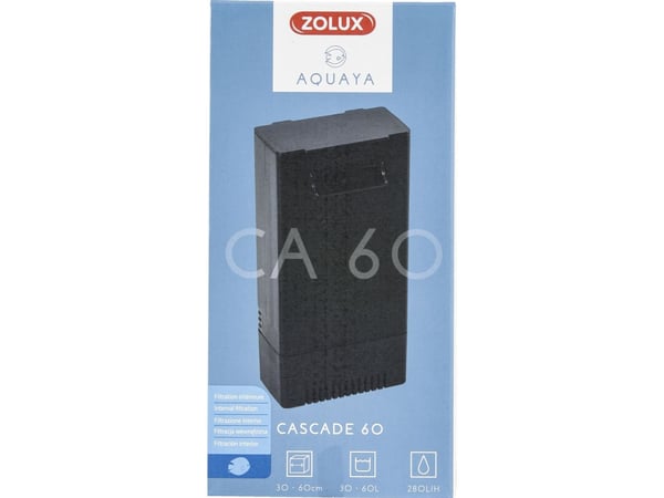 Zolux Aquaya filter Cascade 60, svart Zolux Aquaya filter Cascade 60, svart