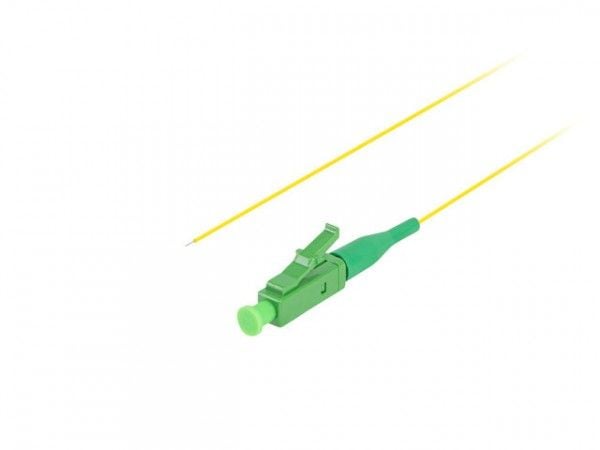 Lanberg - Grisehale - LC/APC-enkeltmodus (hann) - 2 m - 0.9 mm - fiberoptisk - 9 / 125 micron - 0 - 20 db - halogenfri, enkel stripe - gul