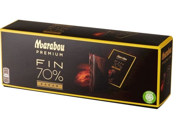 Marabou Premium Dark 70% choklad 10 g - (21 st.)