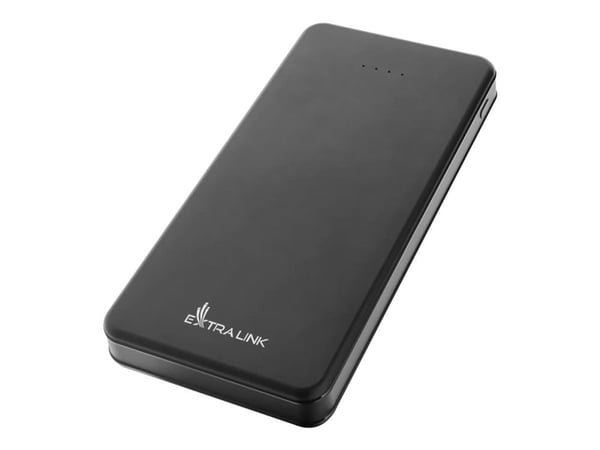 Extralink EPB-078B - Strømbank - 10000 mAh - 2.1 A - 2 utgangskontakter (USB) - svart