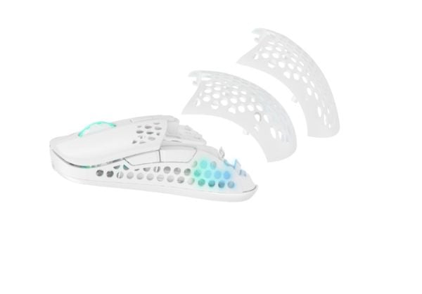Xtrfy M42 - Mus - optisk - trådløs - 2.4 GHz - USB trådløs mottaker - hvit