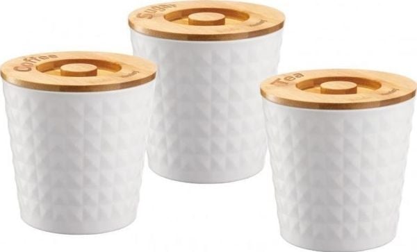 Klausberg - sett med 3 oppbevaringsbokser for kaffe/te/sukker Klausberg KB-7487