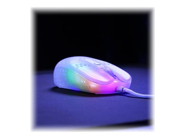 Xtrfy MZ1 - Mus - optisk - kablet - USB - hvit skinne