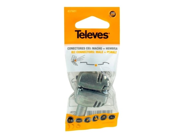 Televes - Antennanslutare - IEC-kontakt hona vinklad (paket om 25)