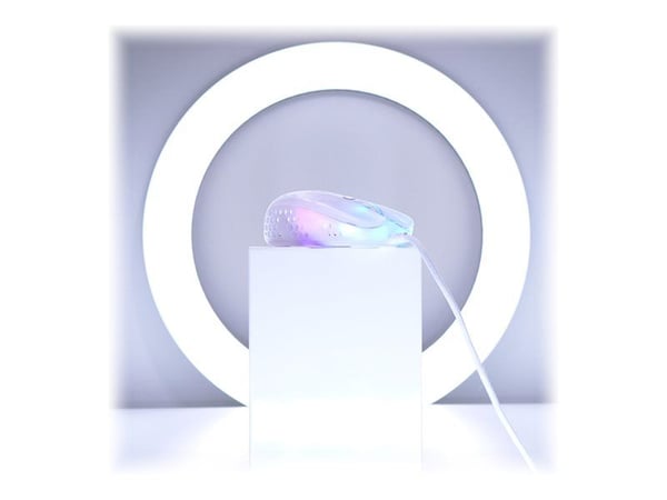 Xtrfy MZ1 - Mus - optisk - kablet - USB - hvit skinne