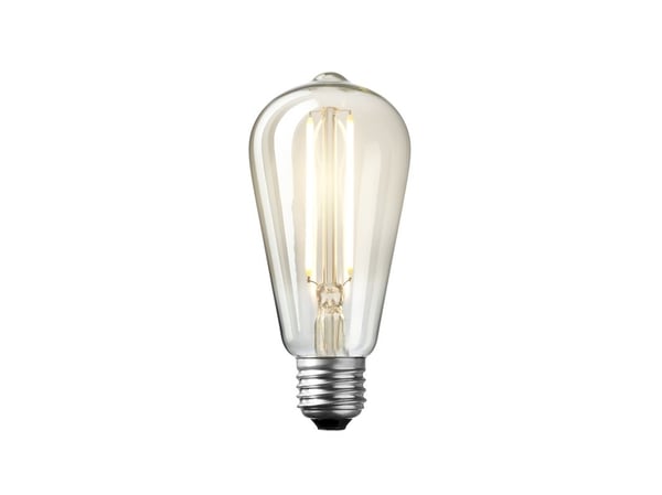 Dekorativ LED-droppe 2W drop deluxe Ø64 mörkt glas