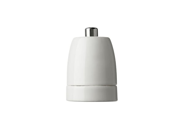 Porslinssockel P7 E27 keramik vit