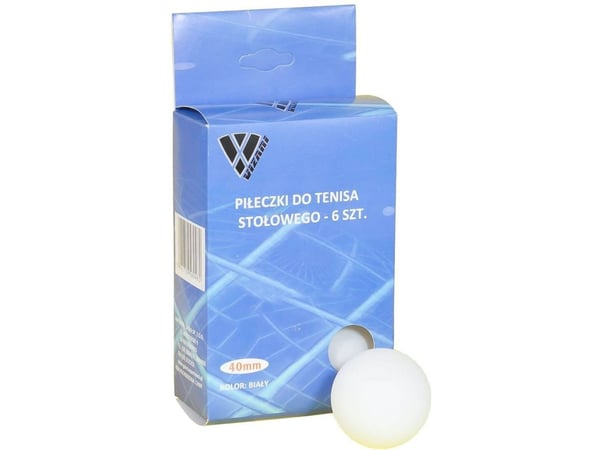 Victoria Sport bordtennisballer 6 stk. hvite