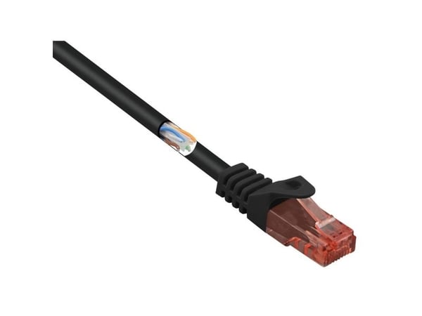 Renkforce RF-5047496, 2 m, Cat6, U/UTP (UTP), RJ-45, RJ-45, Sort