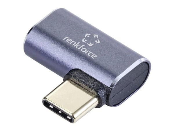 Renkforce RF-5245272, USB-C, USB-C, Sort, Grå