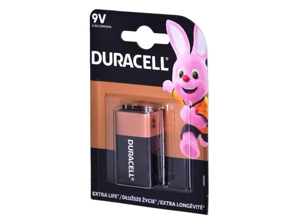 Duracell 6LR61, Engangsbatteri, 9V, Alkalinsk, 9 V, 1 stykker, Prismatisk