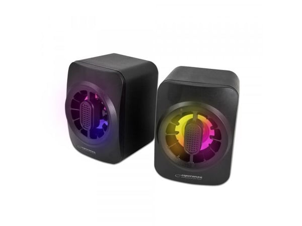 Högtalare 2.0 Esperanza USB LED Rainbow Sakara EGS104